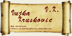 Vujka Krušković vizit kartica